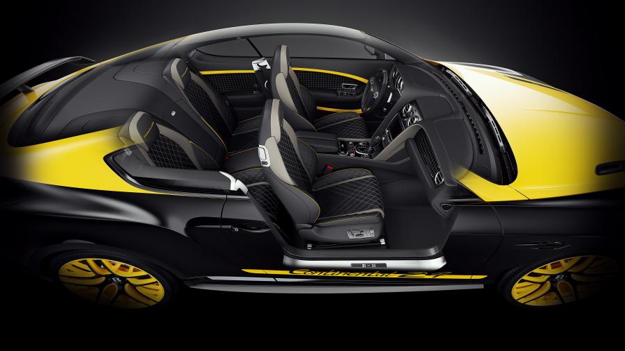 Интерьер Bentley Continental GT Continental 24 Black & Yellow 2017 года  (фото 3 из 4)